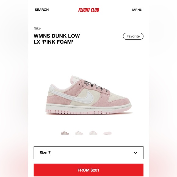 NIKE Dunk Low LX "Pink Foam" sneakers Size 7 - Picture 7 of 16